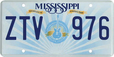 MS license plate ZTV976