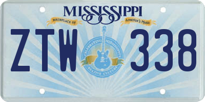 MS license plate ZTW338