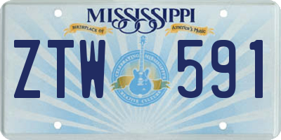 MS license plate ZTW591
