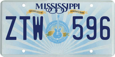 MS license plate ZTW596