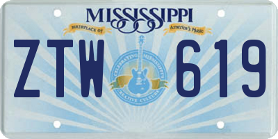 MS license plate ZTW619