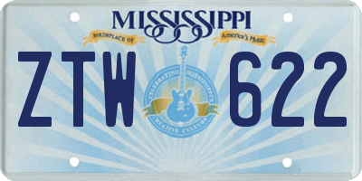 MS license plate ZTW622