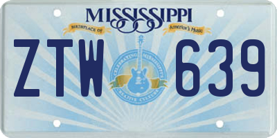MS license plate ZTW639