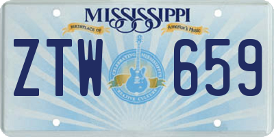 MS license plate ZTW659
