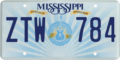 MS license plate ZTW784
