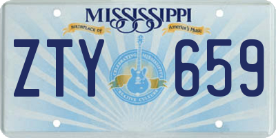 MS license plate ZTY659