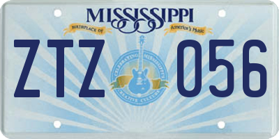 MS license plate ZTZ056