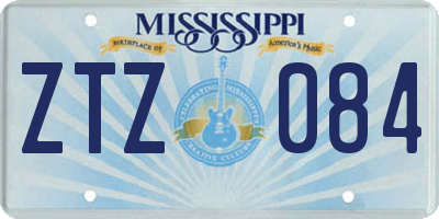 MS license plate ZTZ084