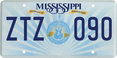 MS license plate ZTZ090