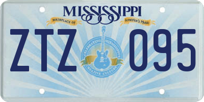 MS license plate ZTZ095