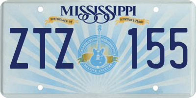 MS license plate ZTZ155