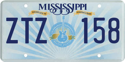MS license plate ZTZ158