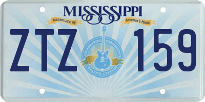 MS license plate ZTZ159