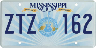 MS license plate ZTZ162