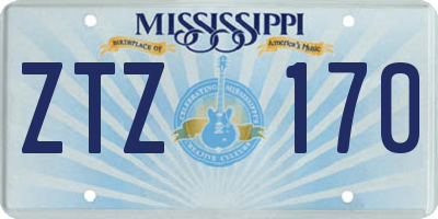 MS license plate ZTZ170