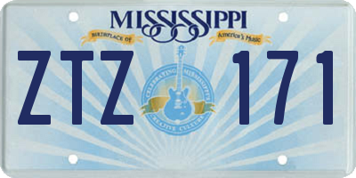 MS license plate ZTZ171