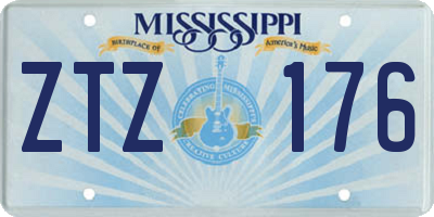 MS license plate ZTZ176