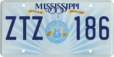 MS license plate ZTZ186