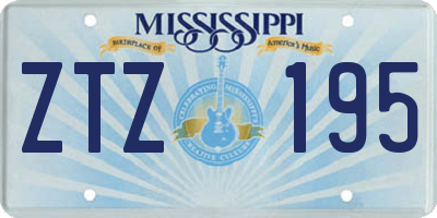 MS license plate ZTZ195