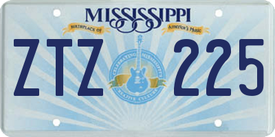 MS license plate ZTZ225