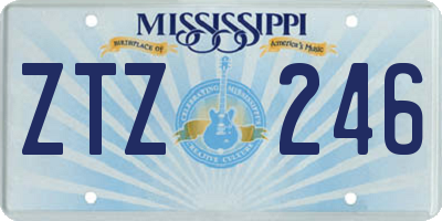 MS license plate ZTZ246