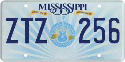 MS license plate ZTZ256