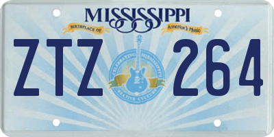 MS license plate ZTZ264