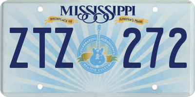MS license plate ZTZ272