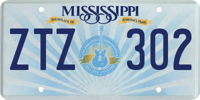MS license plate ZTZ302