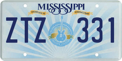 MS license plate ZTZ331