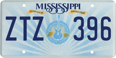 MS license plate ZTZ396
