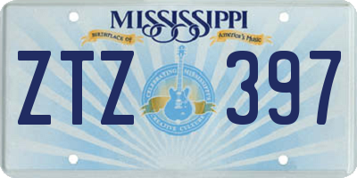 MS license plate ZTZ397
