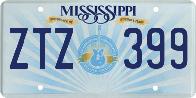 MS license plate ZTZ399