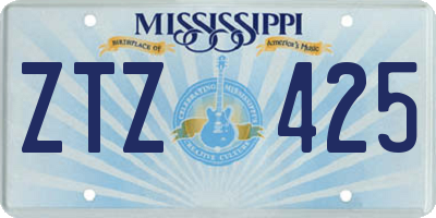 MS license plate ZTZ425
