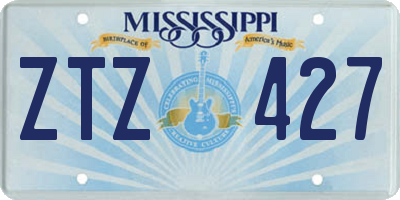 MS license plate ZTZ427