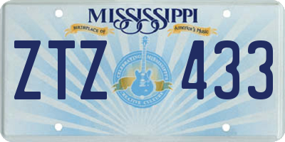 MS license plate ZTZ433