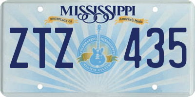 MS license plate ZTZ435