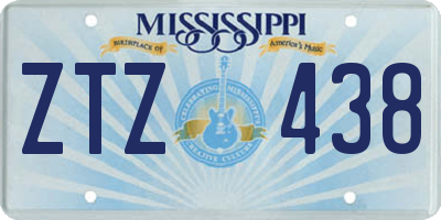 MS license plate ZTZ438