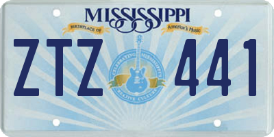 MS license plate ZTZ441