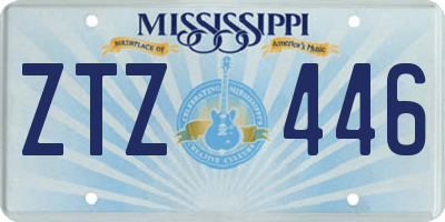 MS license plate ZTZ446