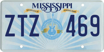 MS license plate ZTZ469