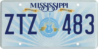 MS license plate ZTZ483