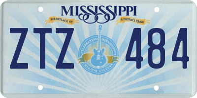 MS license plate ZTZ484