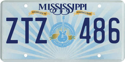 MS license plate ZTZ486