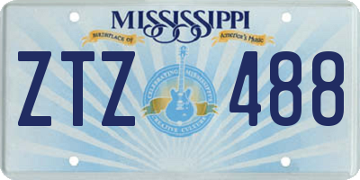MS license plate ZTZ488