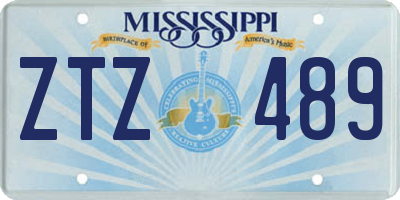 MS license plate ZTZ489