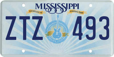 MS license plate ZTZ493