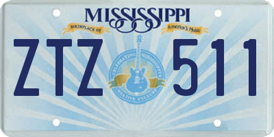 MS license plate ZTZ511