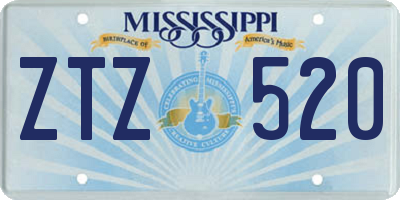 MS license plate ZTZ520