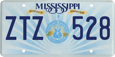 MS license plate ZTZ528
